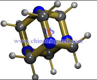 hexamethylenetetramine의 분자 구조 모델 도표